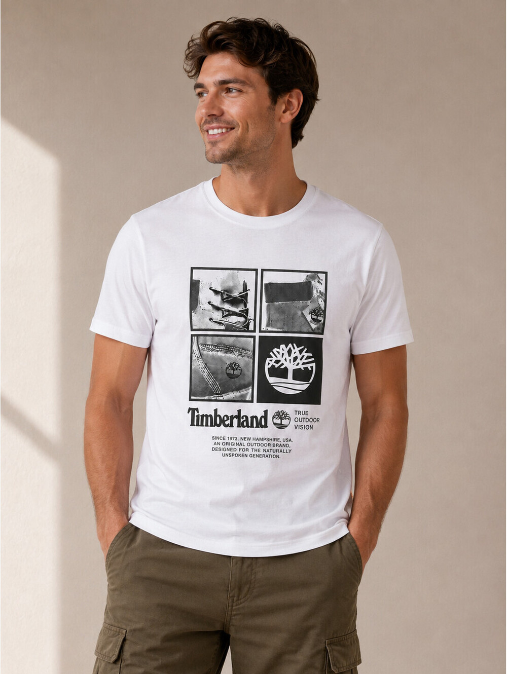 Timberland Men's Size M WhiteTrue Outdoor the Original Graphic T-Shirt NWT $99